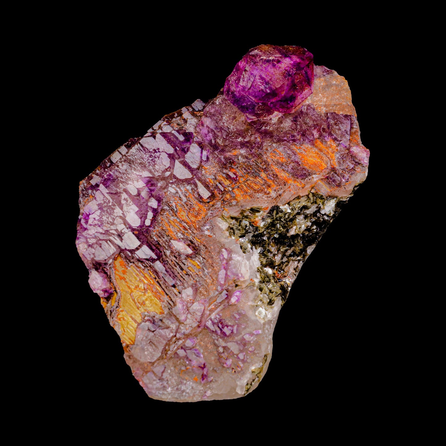 Amethyst with Mica Natural Mineral Specimen  # B 6858