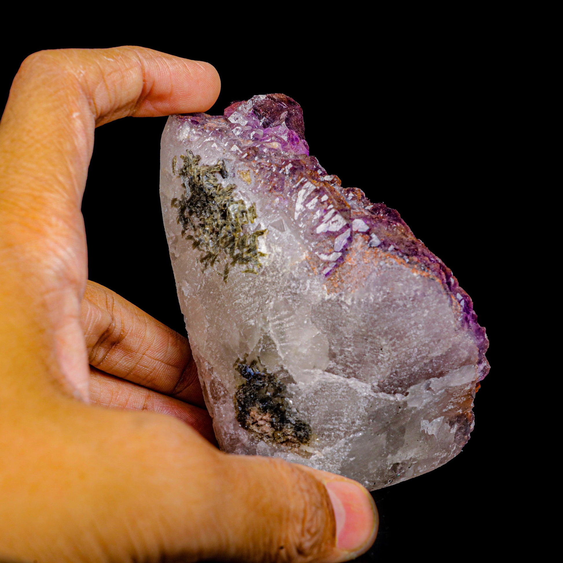 Amethyst with Mica Natural Mineral Specimen  # B 6858