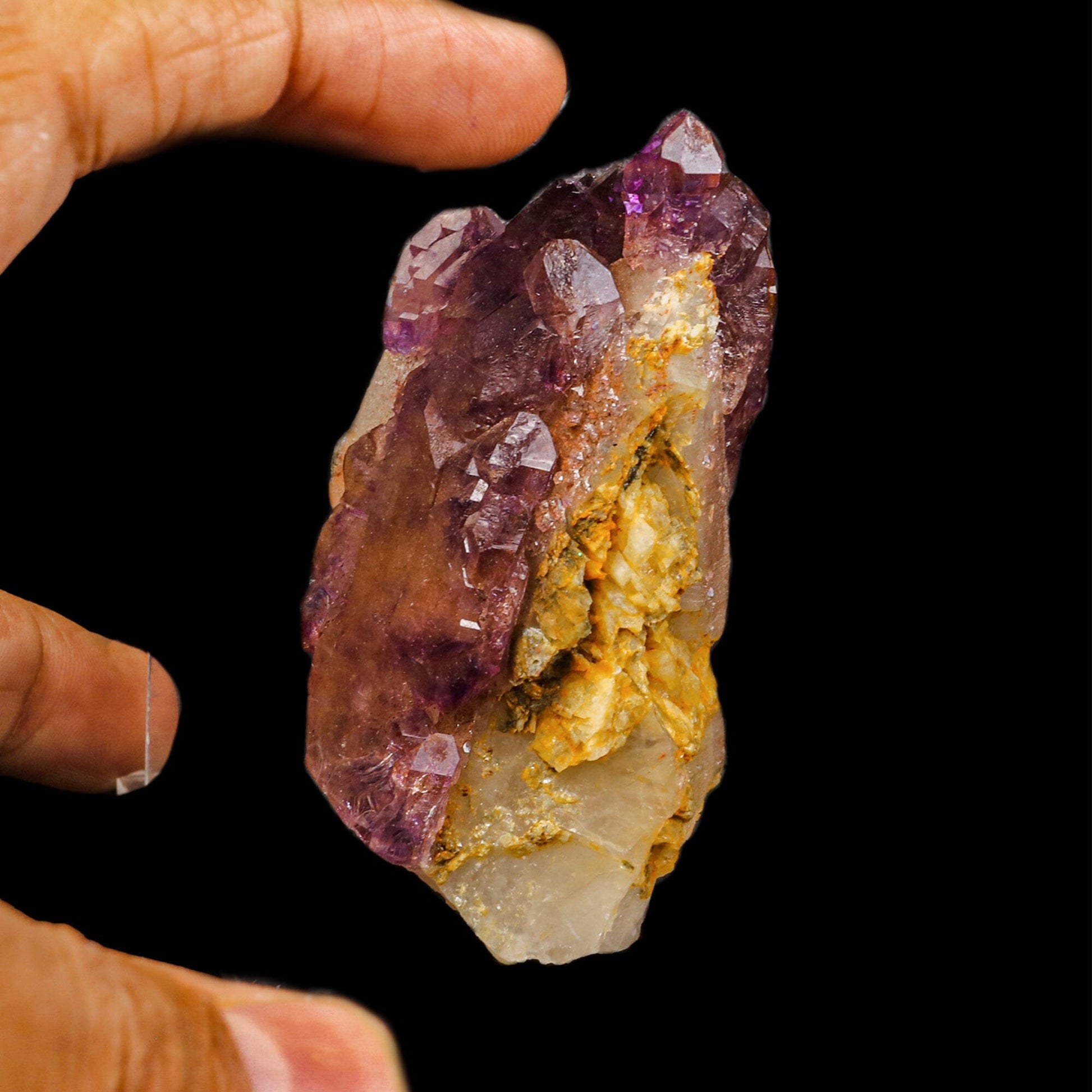 Amethyst With Quartz Natural Mineral Specimen  # B 6861