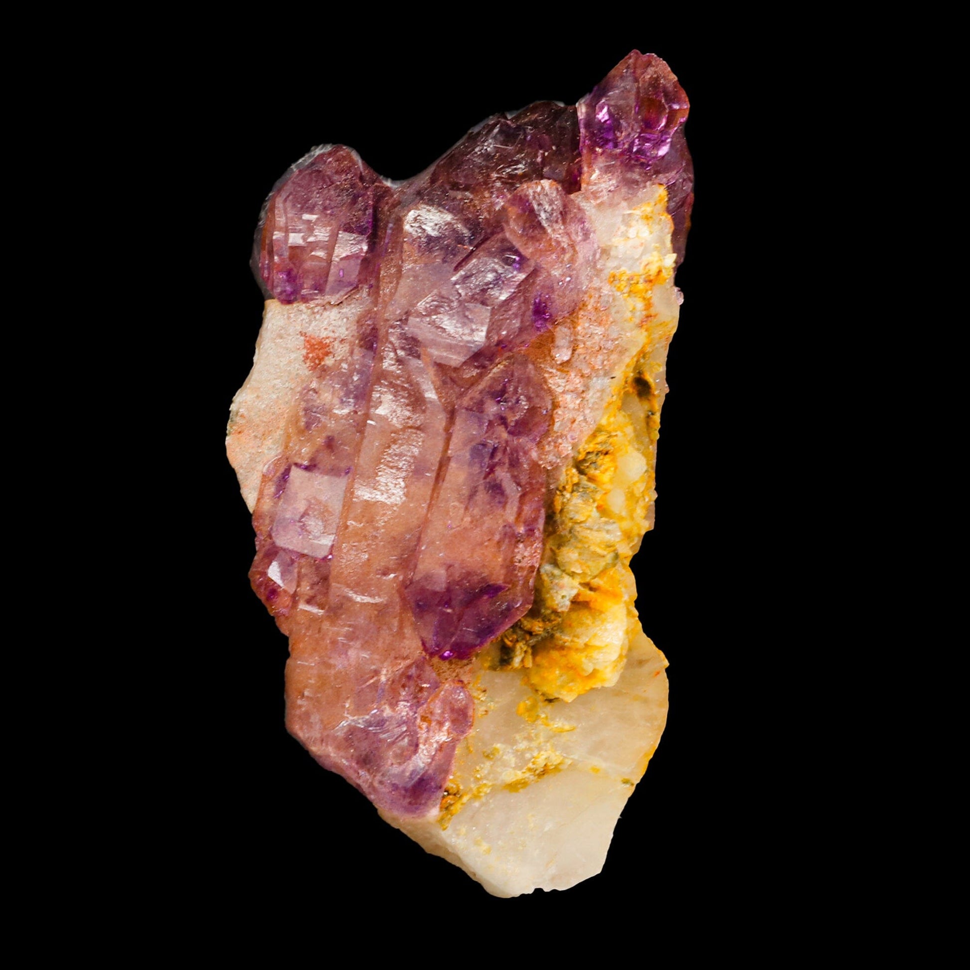 Amethyst With Quartz Natural Mineral Specimen  # B 6861