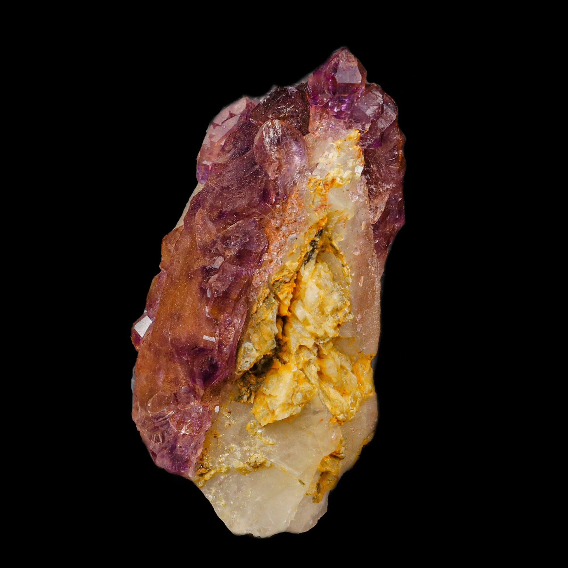 Amethyst With Quartz Natural Mineral Specimen  # B 6861