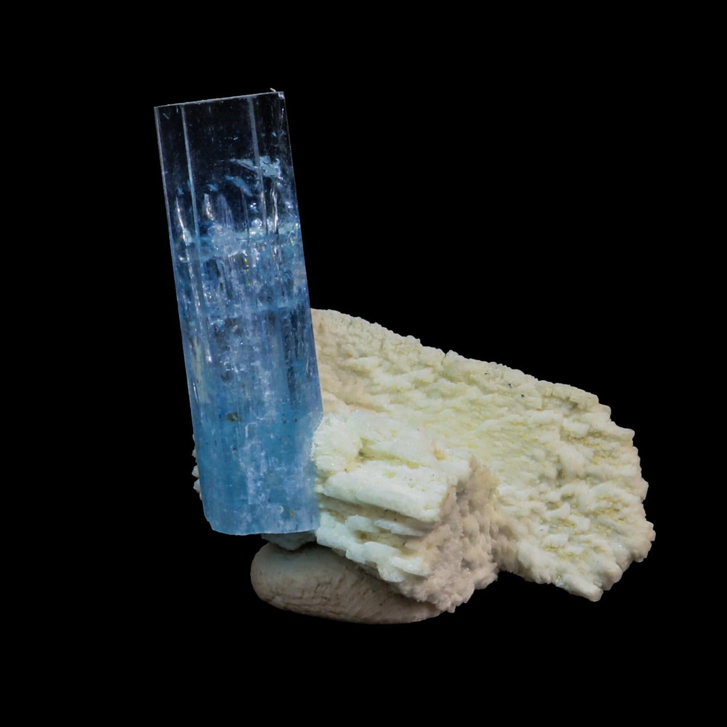 Aquamarine with Feldspar Natural Mineral Specimen