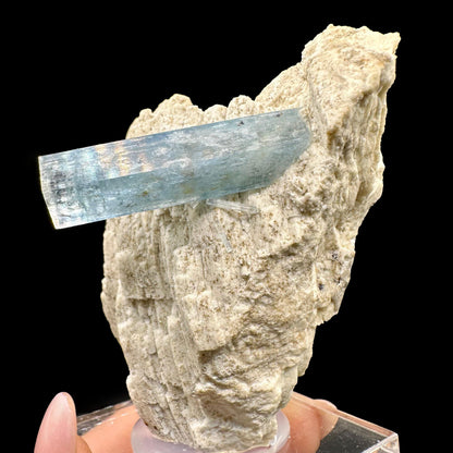 Aquamarine With Feldspar Natural Mineral Specimen # JPL12