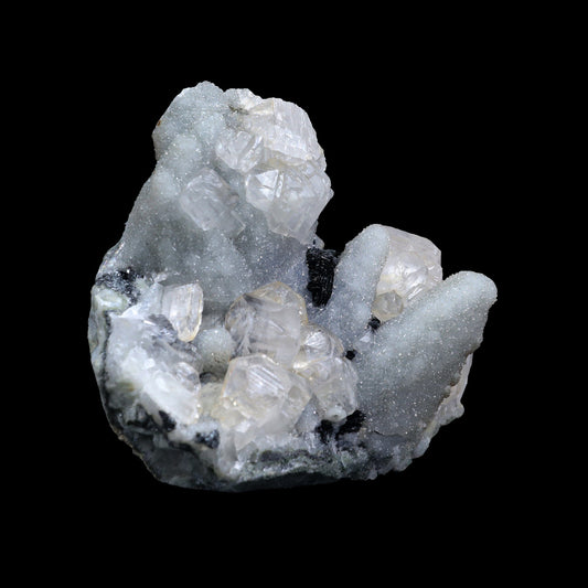 Babingtonite with Calcite Rare Find Natural Mineral Specimen # B 6898