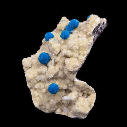 Cavansite on Heulandite (Rare Find) Natural Mineral Specimen # B 6907 (usa)