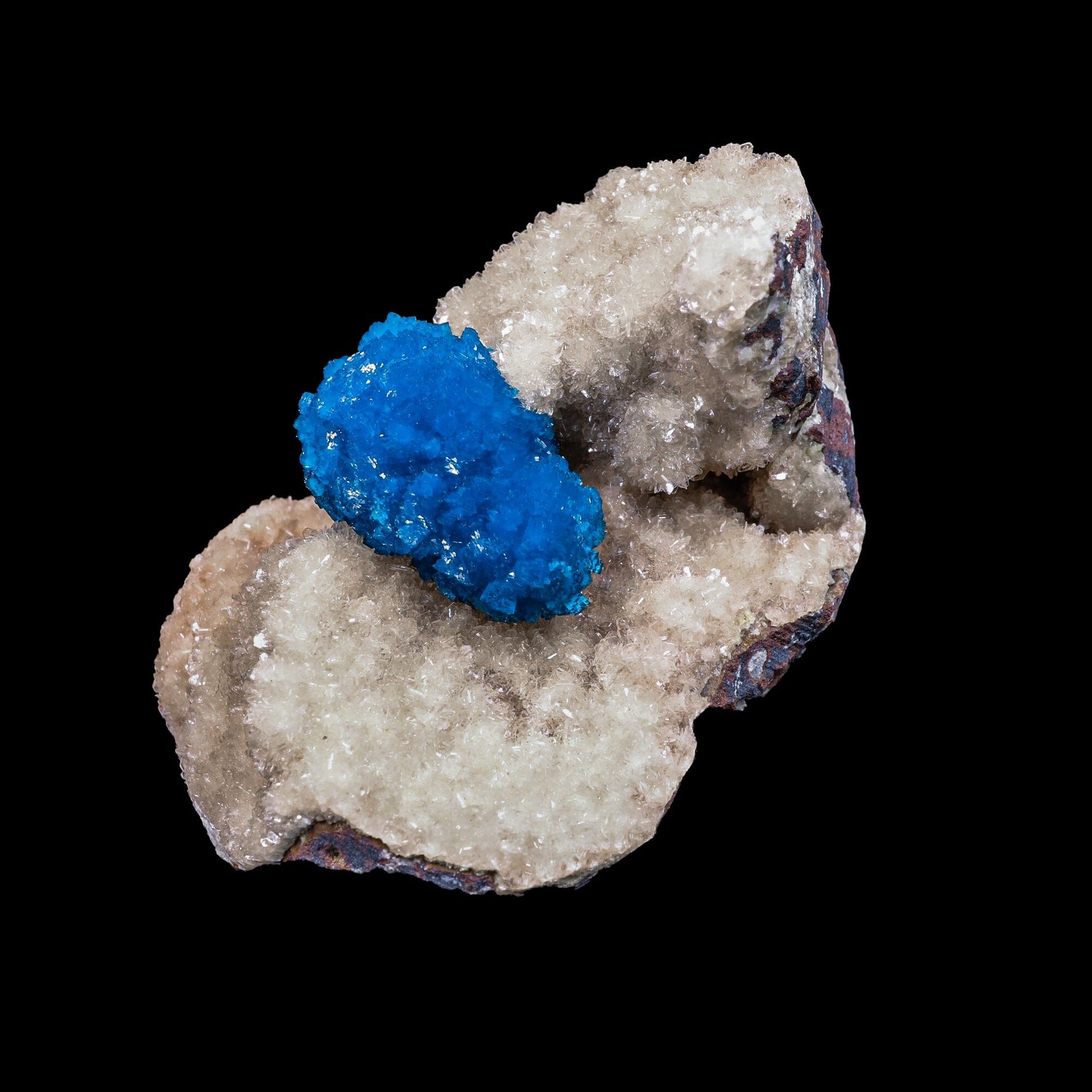 Cavansite on Heulandite (Rare Find) Natural Mineral Specimen # B 6912 (usa)