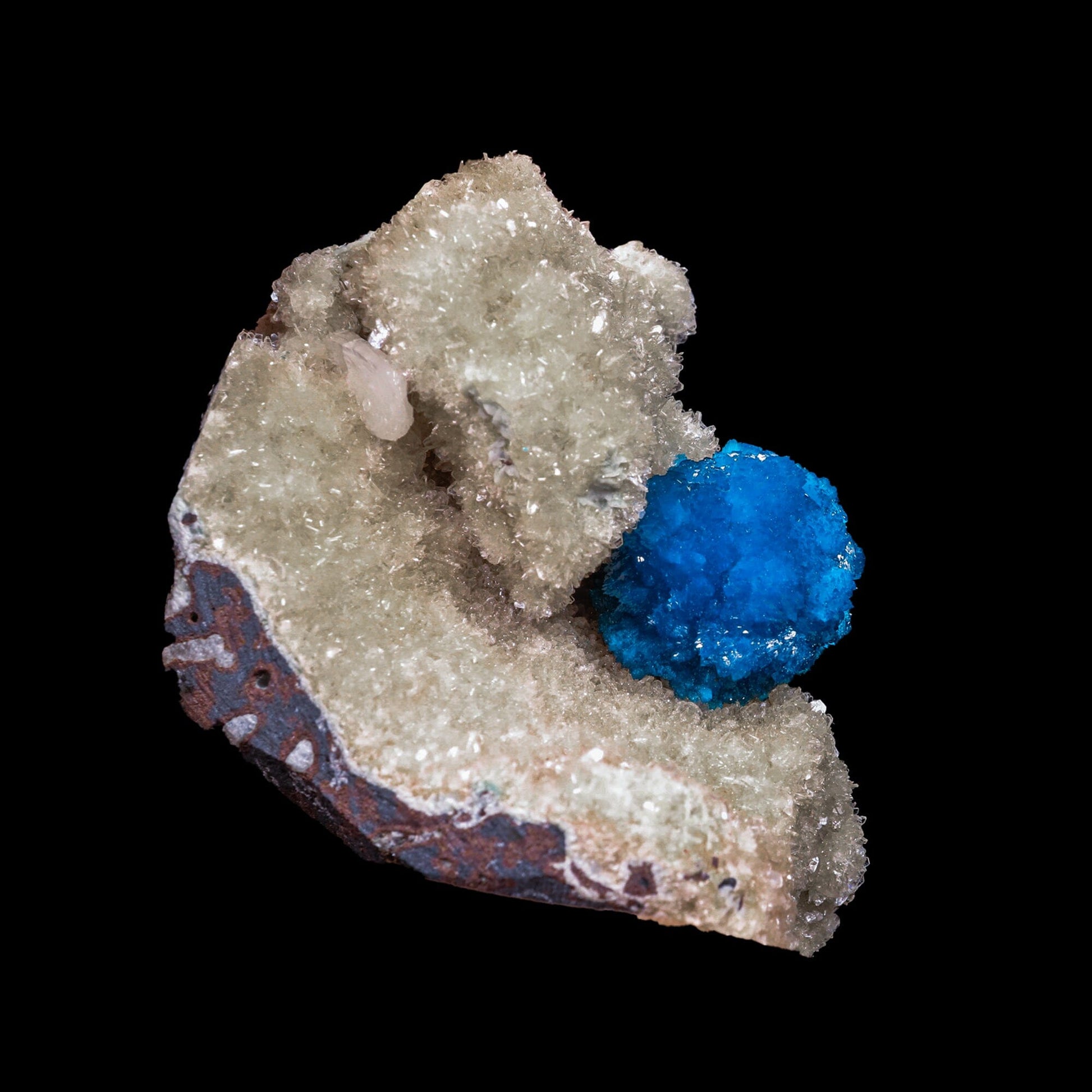 Cavansite on Heulandite (Rare Find) Natural Mineral Specimen # B 6912 (usa)