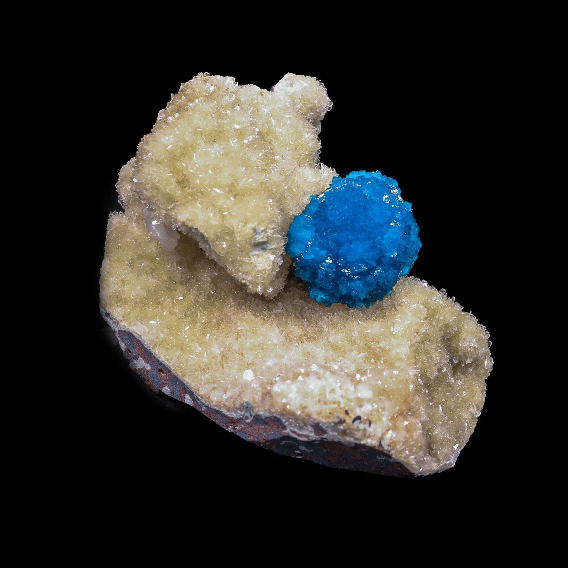 Cavansite on Heulandite (Rare Find) Natural Mineral Specimen # B 6912 (usa)