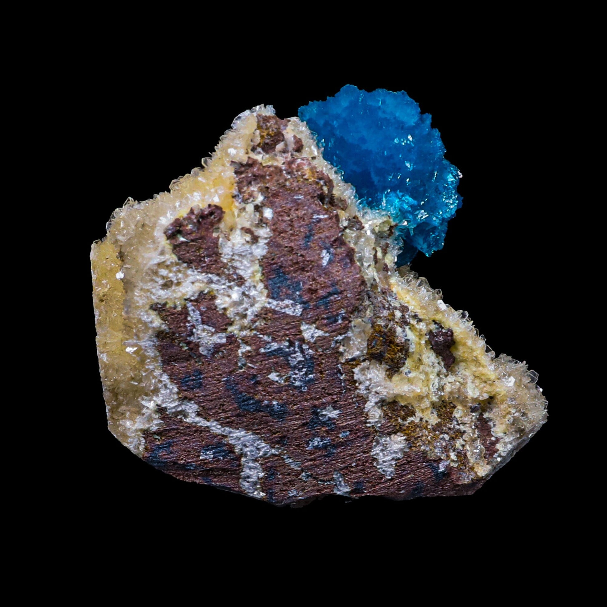 Cavansite on Heulandite (Rare Find) Natural Mineral Specimen # B 6952