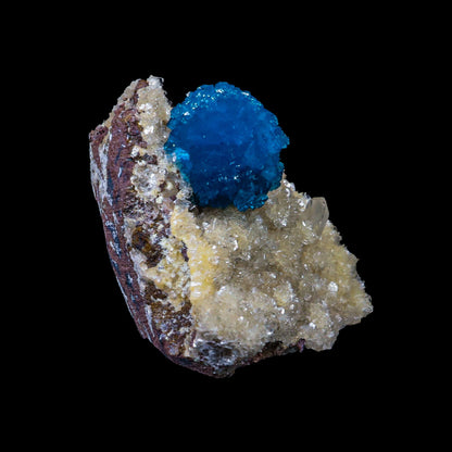 Cavansite on Heulandite (Rare Find) Natural Mineral Specimen # B 6952