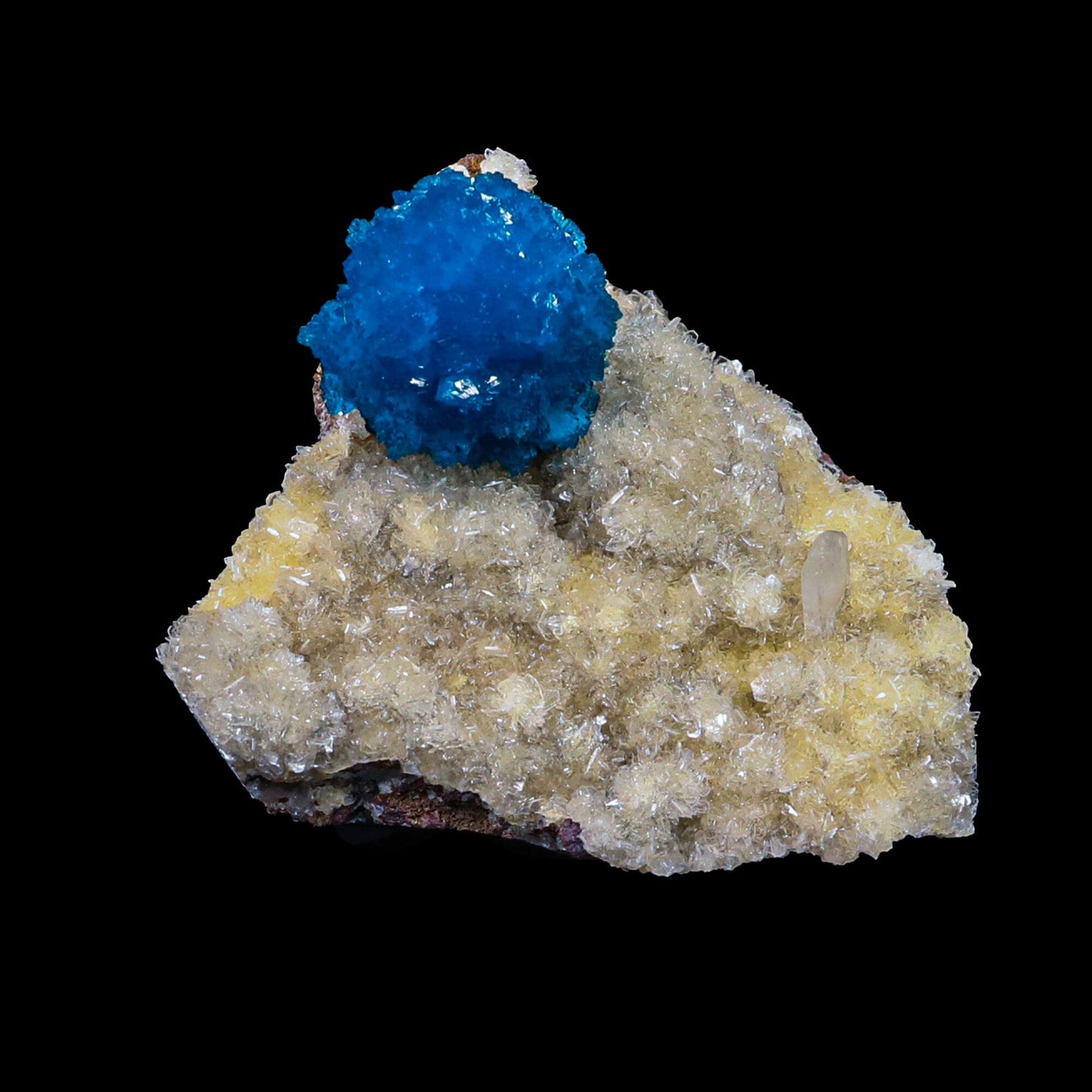 Cavansite on Heulandite (Rare Find) Natural Mineral Specimen # B 6952