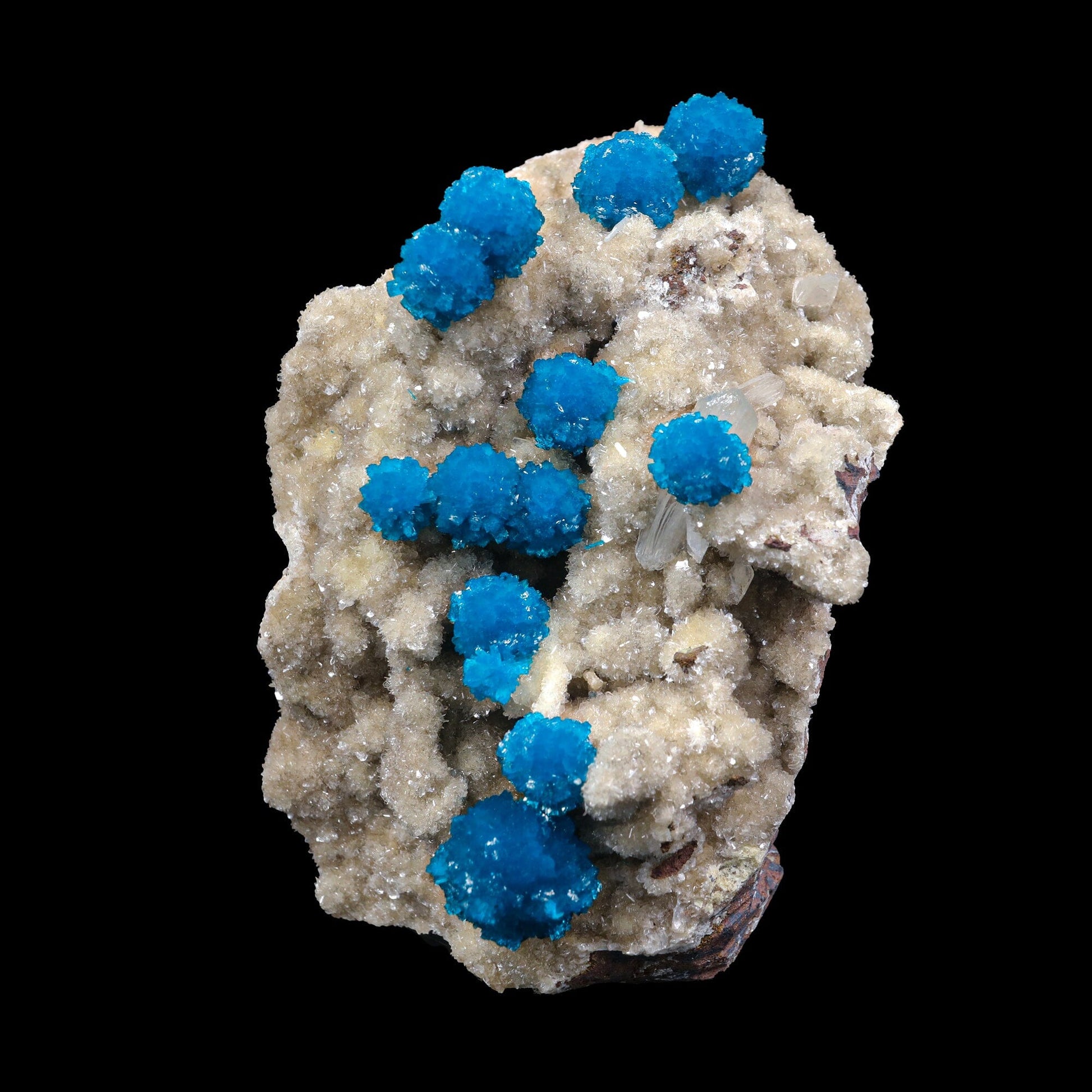 Cavansite on Heulandite (Rare Find) Natural Mineral Specimen USA # B 6924