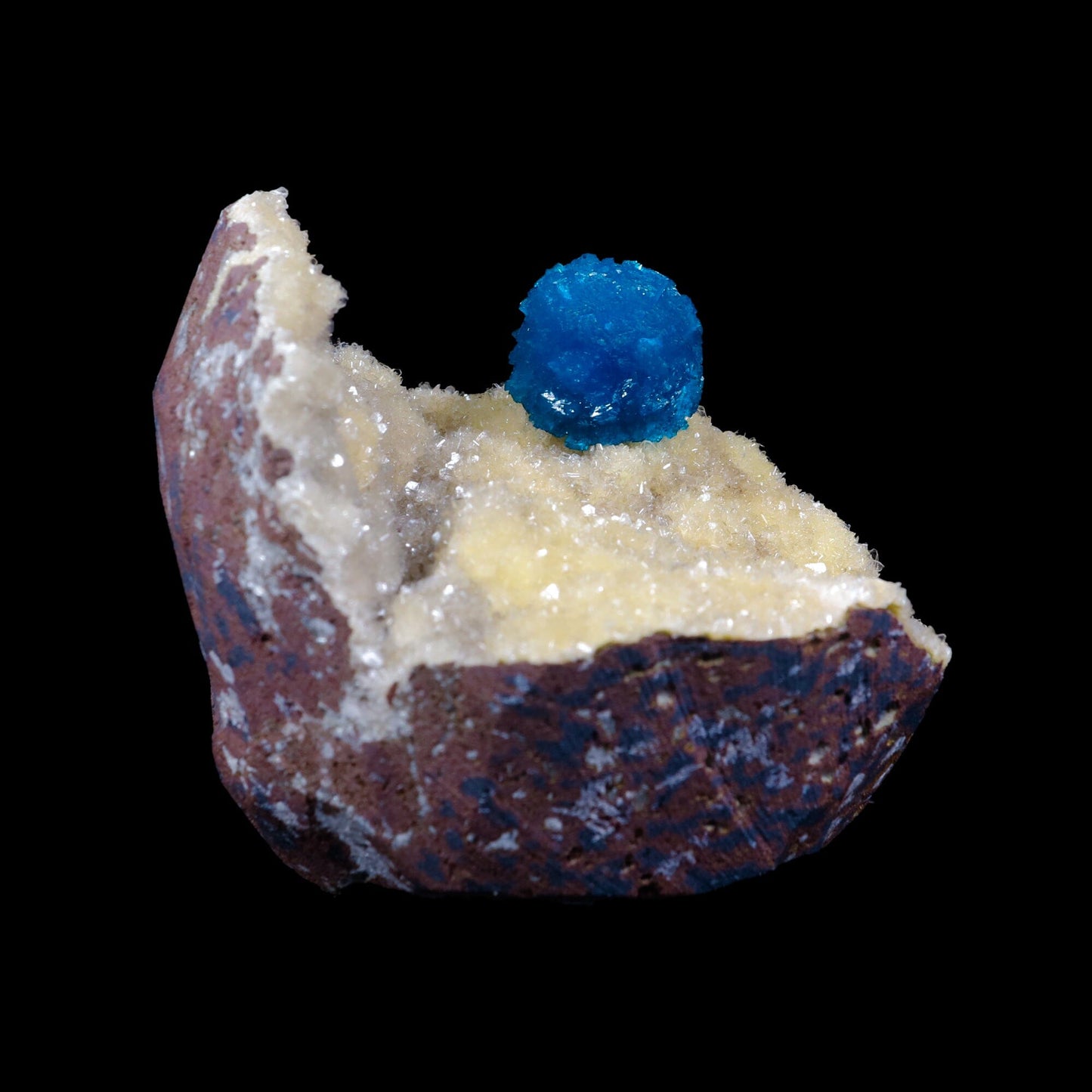 Cavansite on Heulandite (Rare Find) Natural Mineral Specimen USA # B 6928