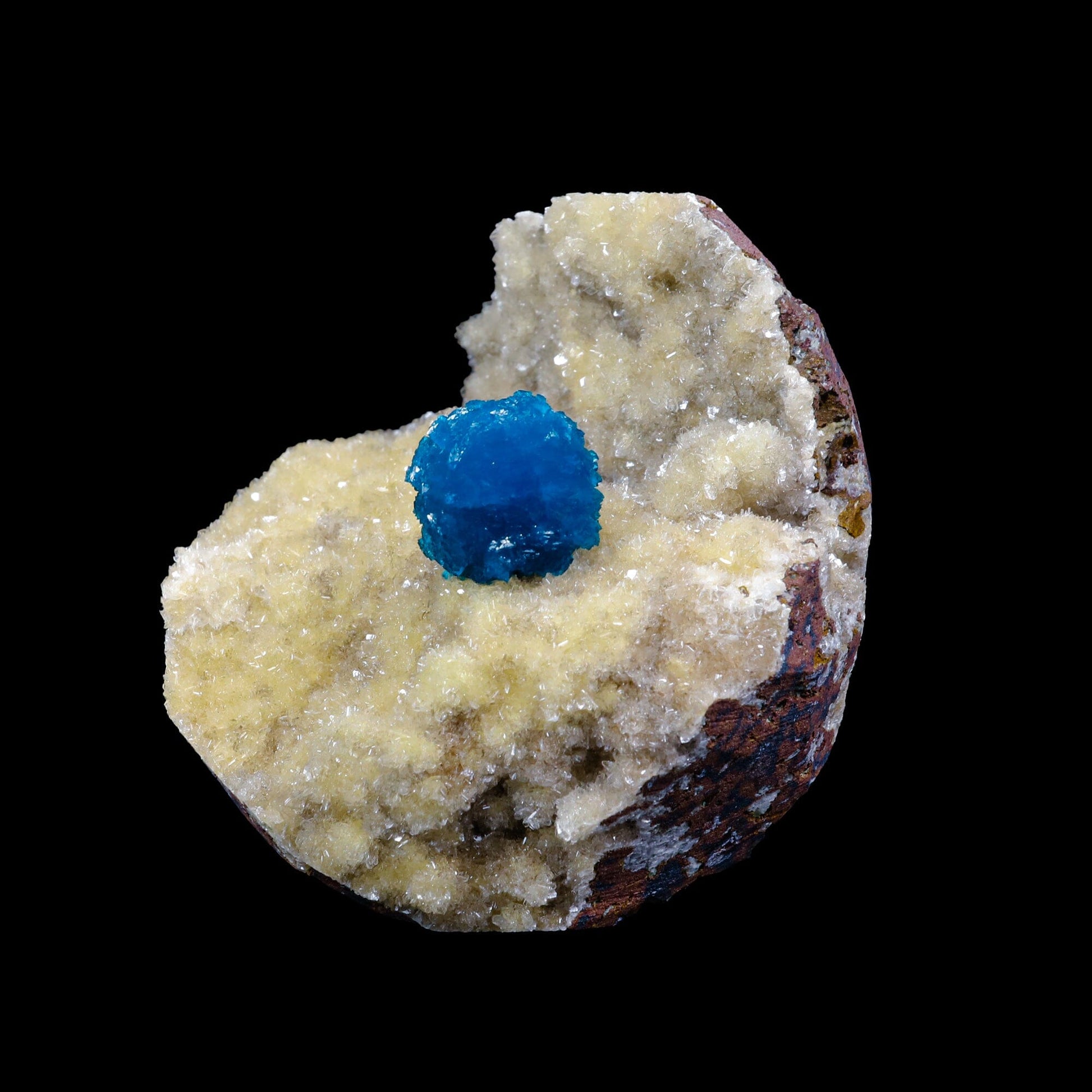 Cavansite on Heulandite (Rare Find) Natural Mineral Specimen USA # B 6928