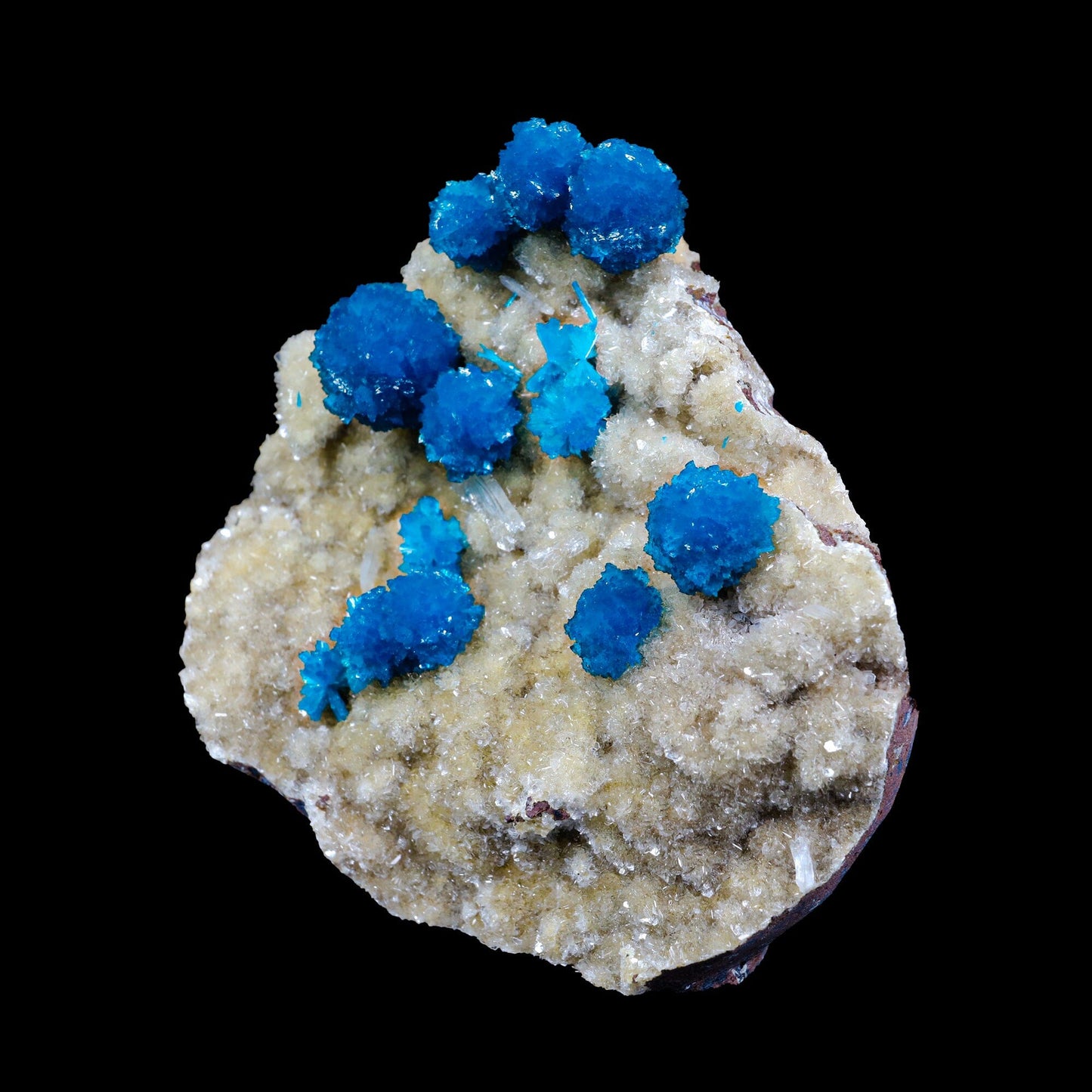 Cavansite on Heulandite (Rare Find) Natural Mineral Specimen USA # B 6930