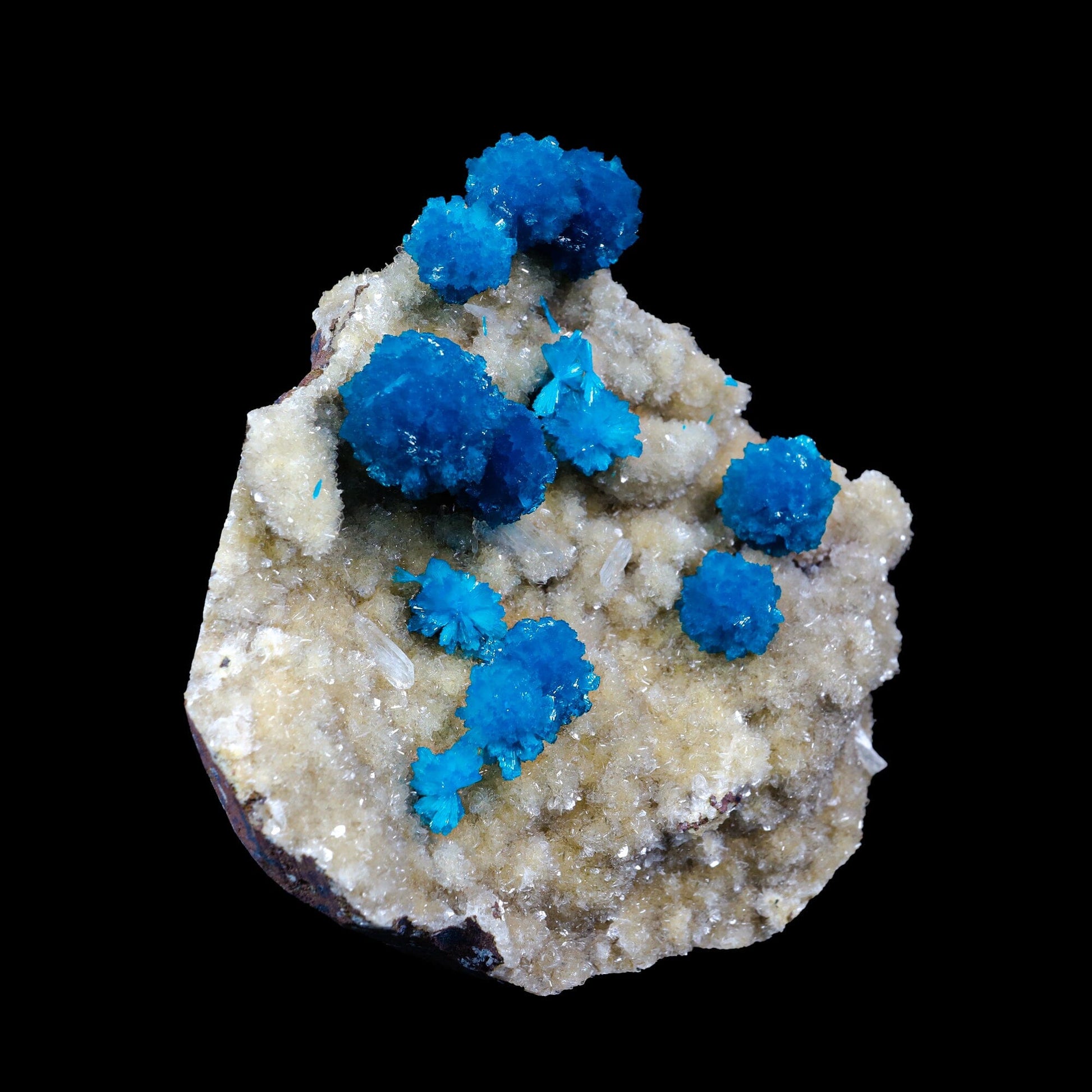 Cavansite on Heulandite (Rare Find) Natural Mineral Specimen USA # B 6930