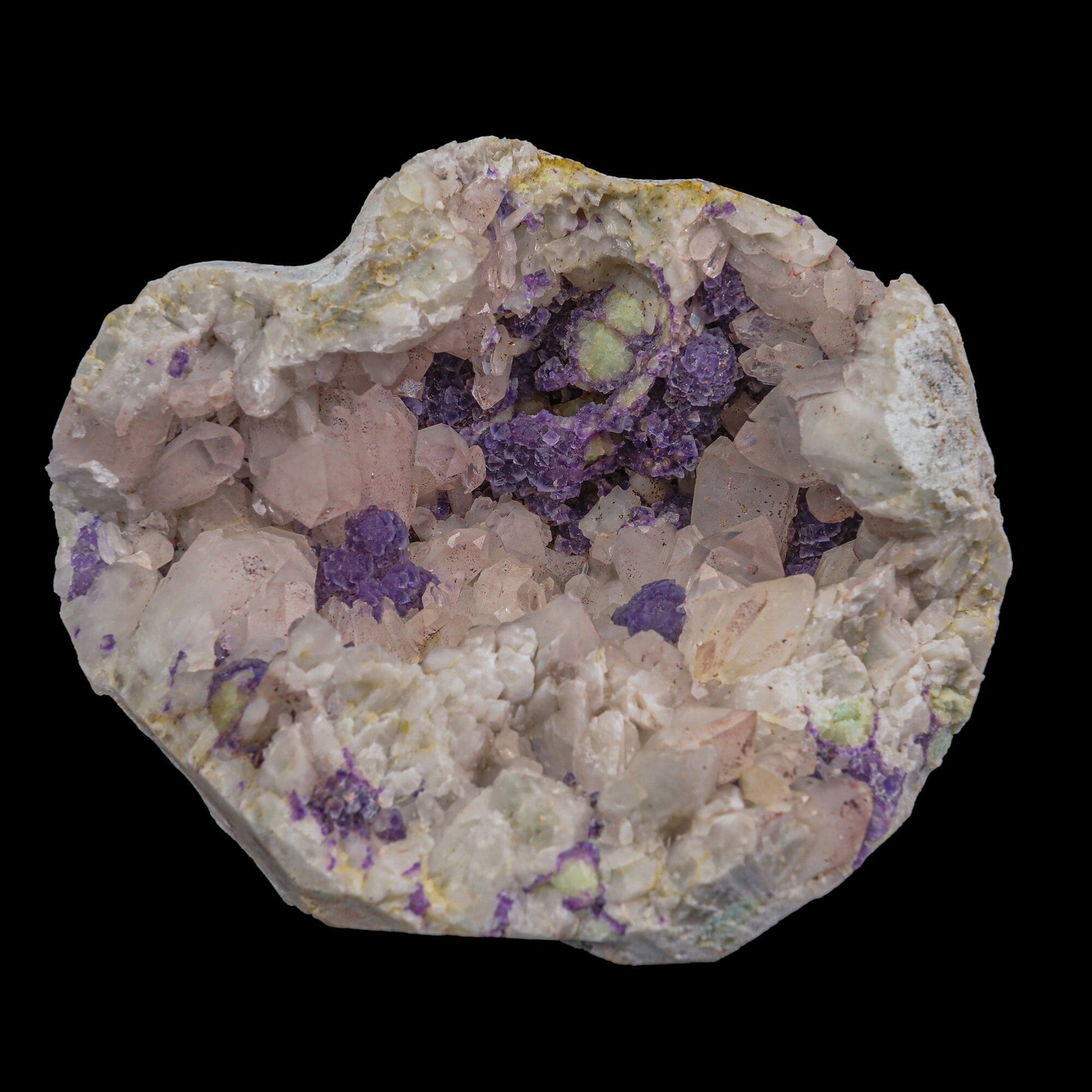 Fluorite With Quartz Natural Mineral Specimen  # B 6860