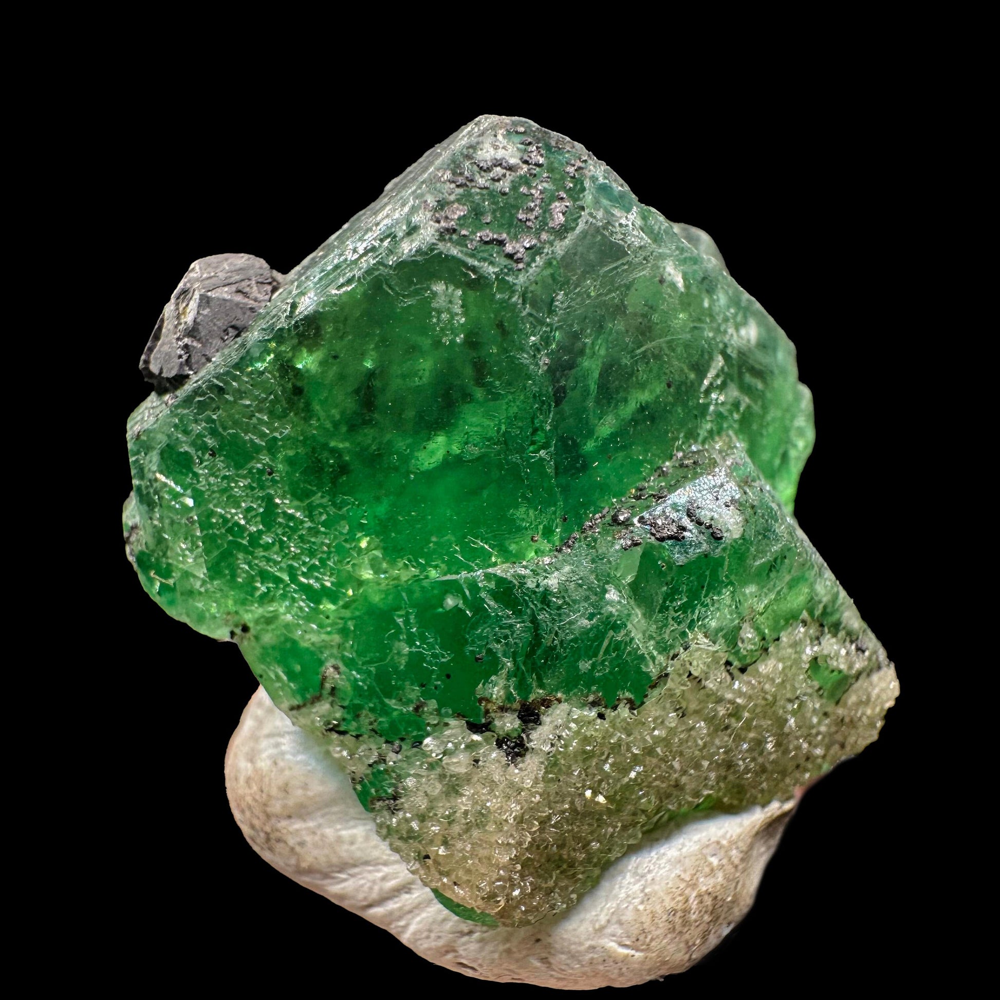 Fluorite With Tourmaline Natural Mineral Specimen # JPL8