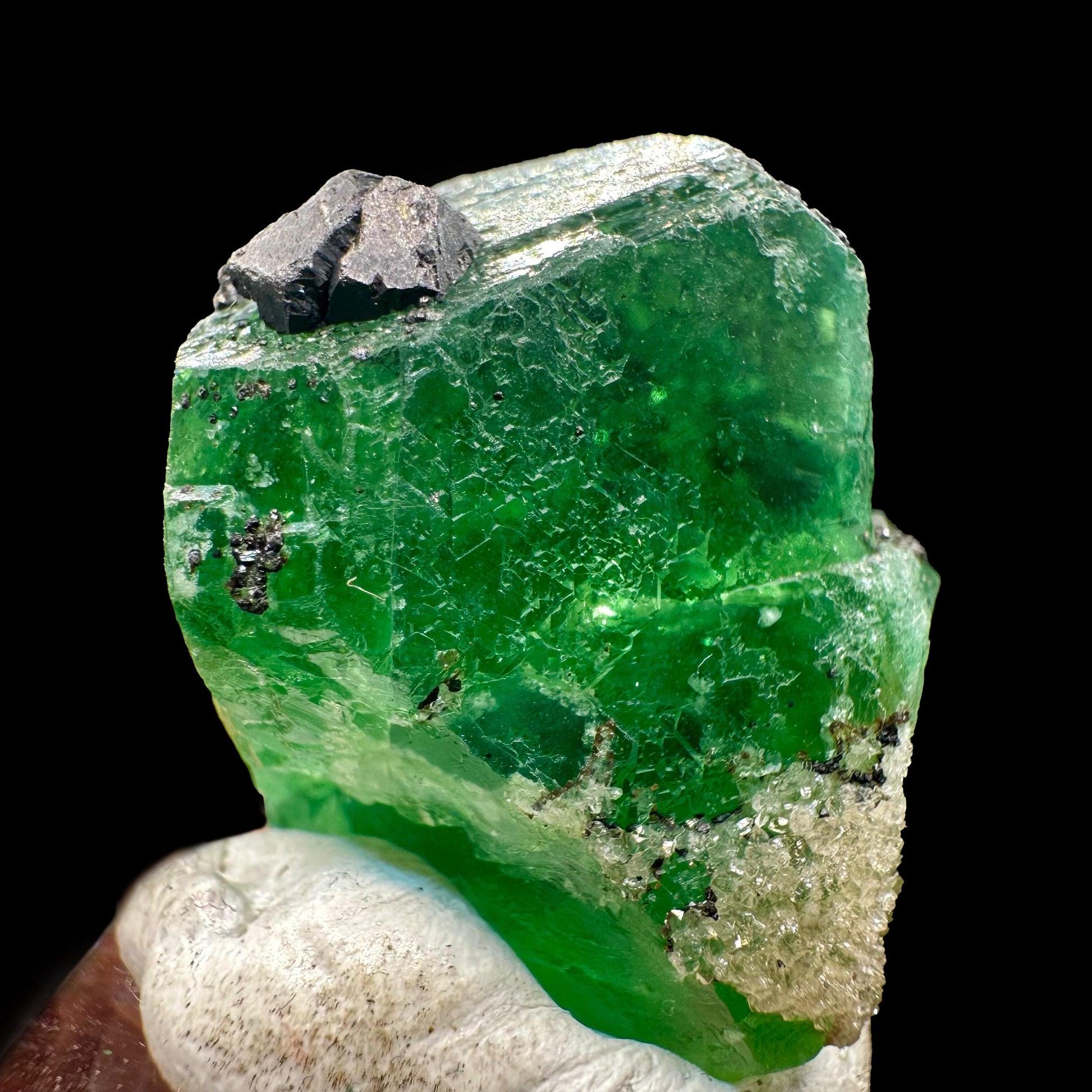 Fluorite With Tourmaline Natural Mineral Specimen # JPL8