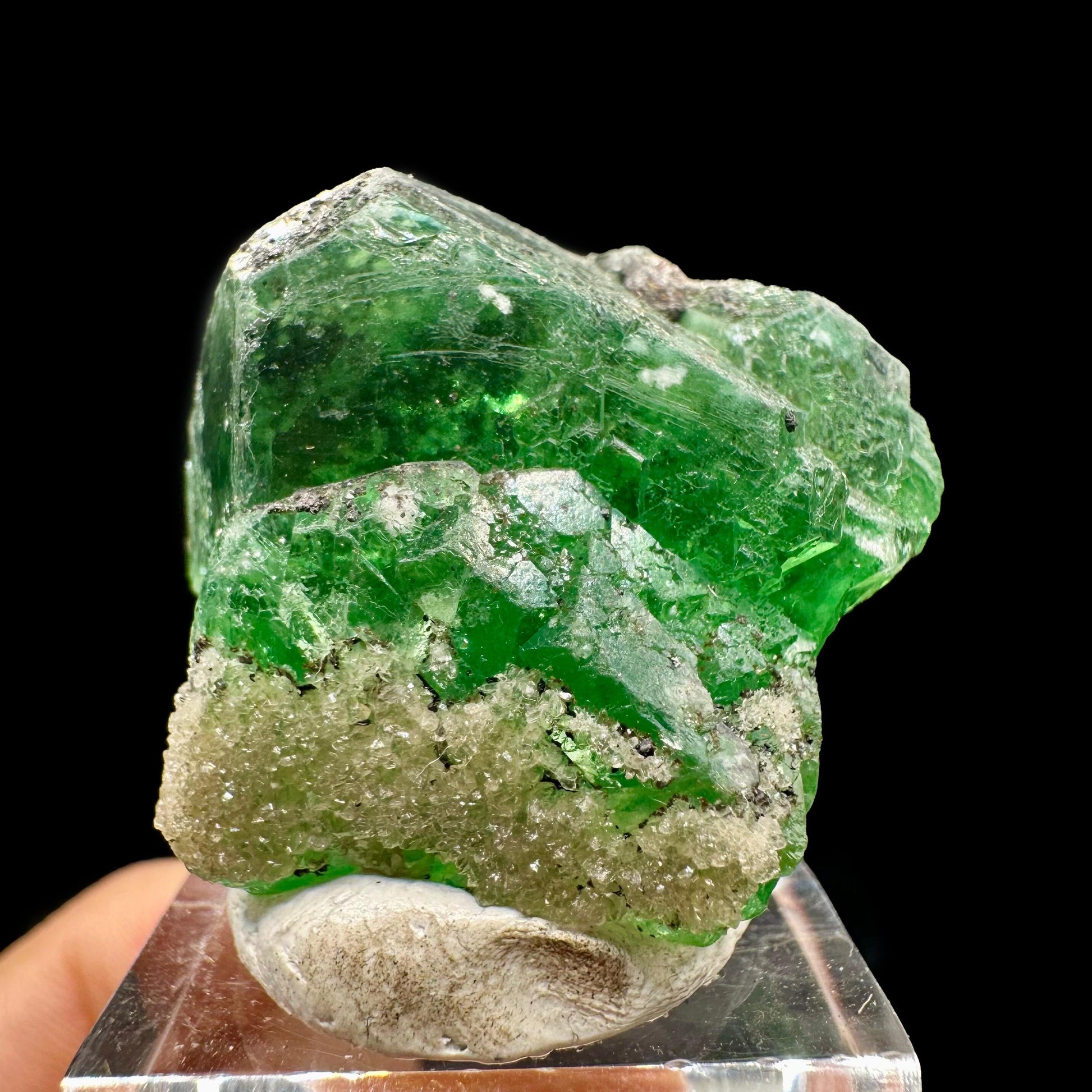 Fluorite With Tourmaline Natural Mineral Specimen # JPL8