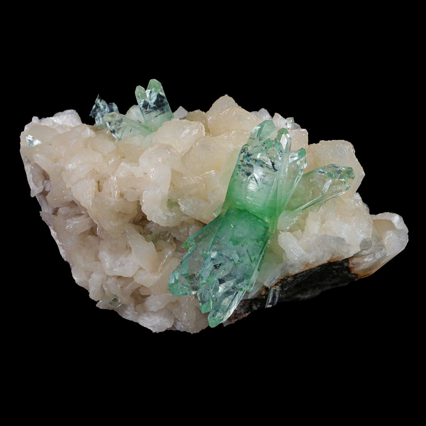 Green Apophyllite sharp terminated Natural Mineral Specimen USA # B 6927