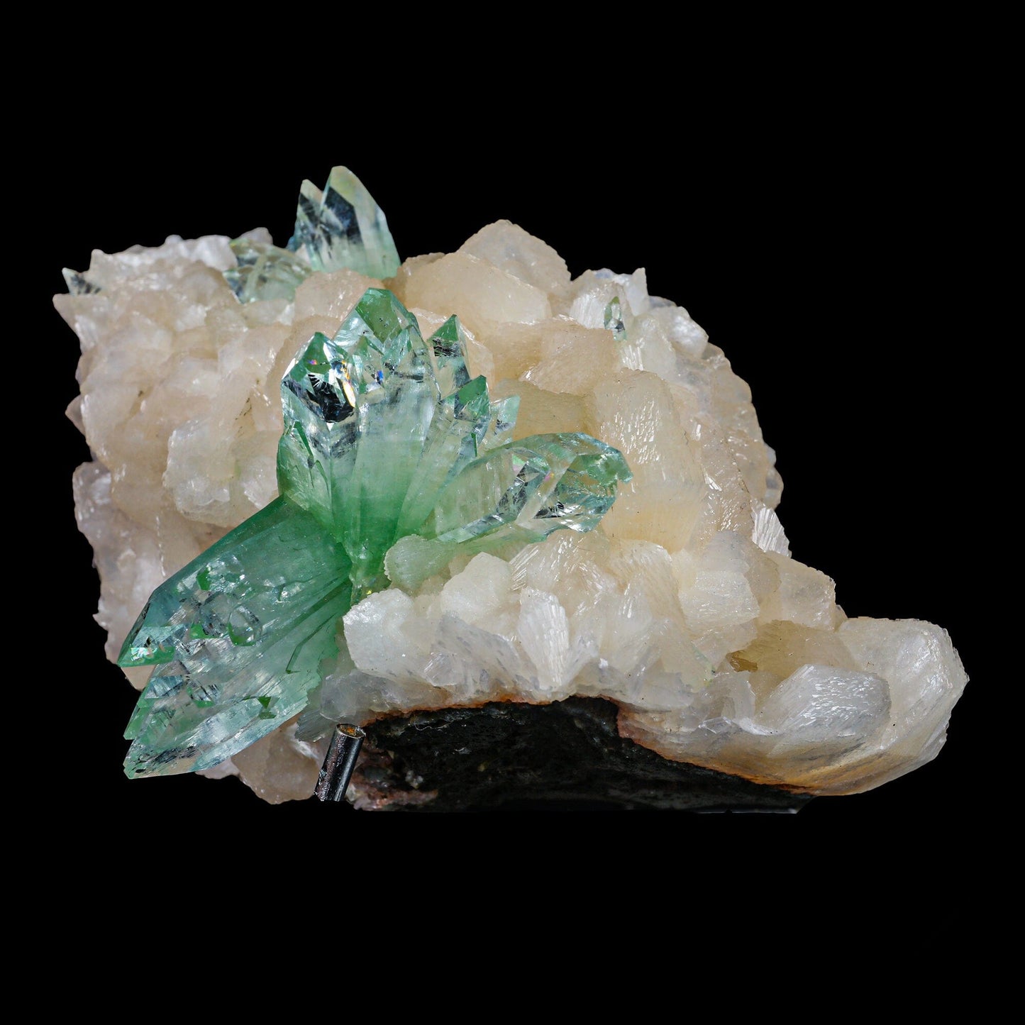 Green Apophyllite sharp terminated Natural Mineral Specimen USA # B 6927