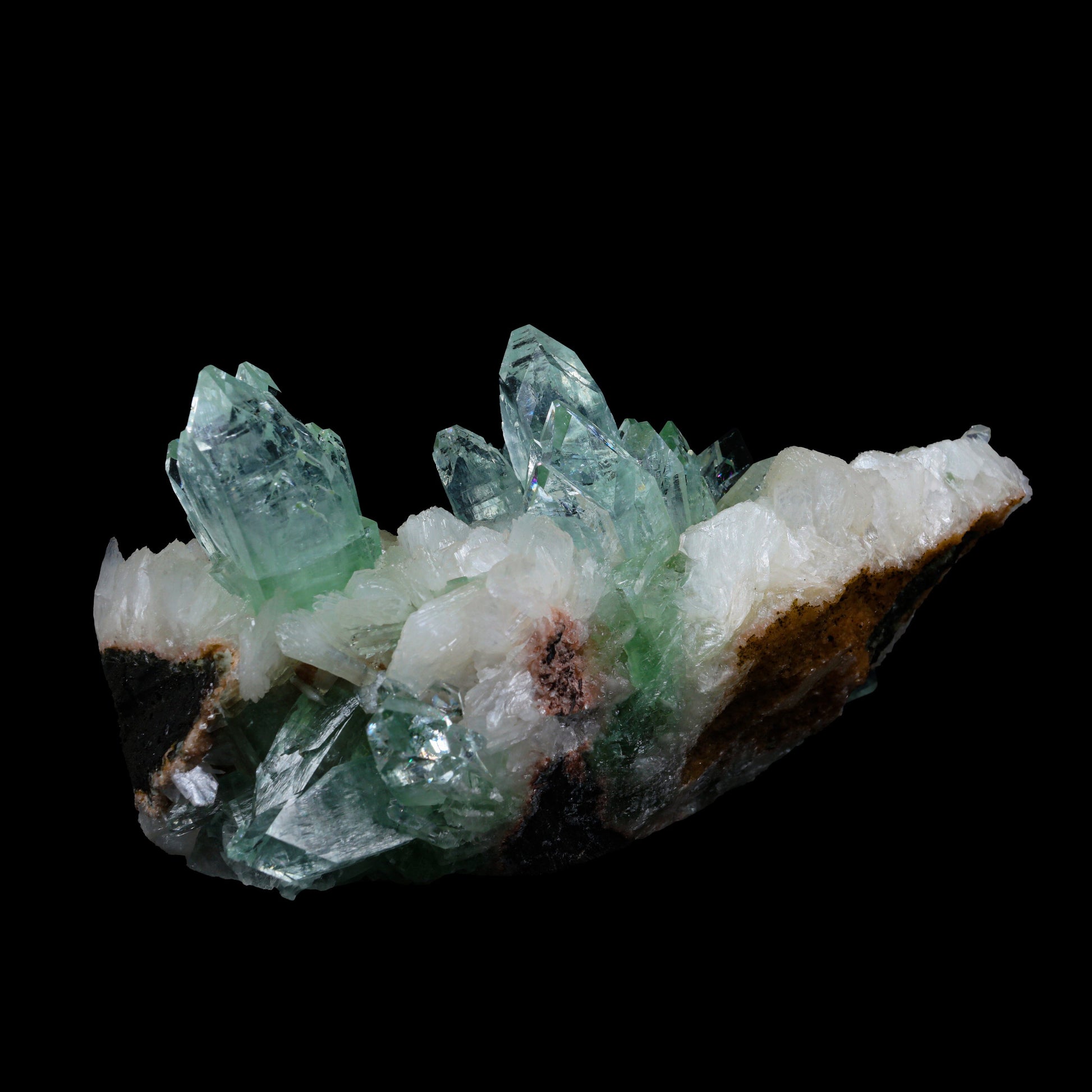 Green Apophyllite sharp terminated Natural Mineral Specimen USA # B 6931