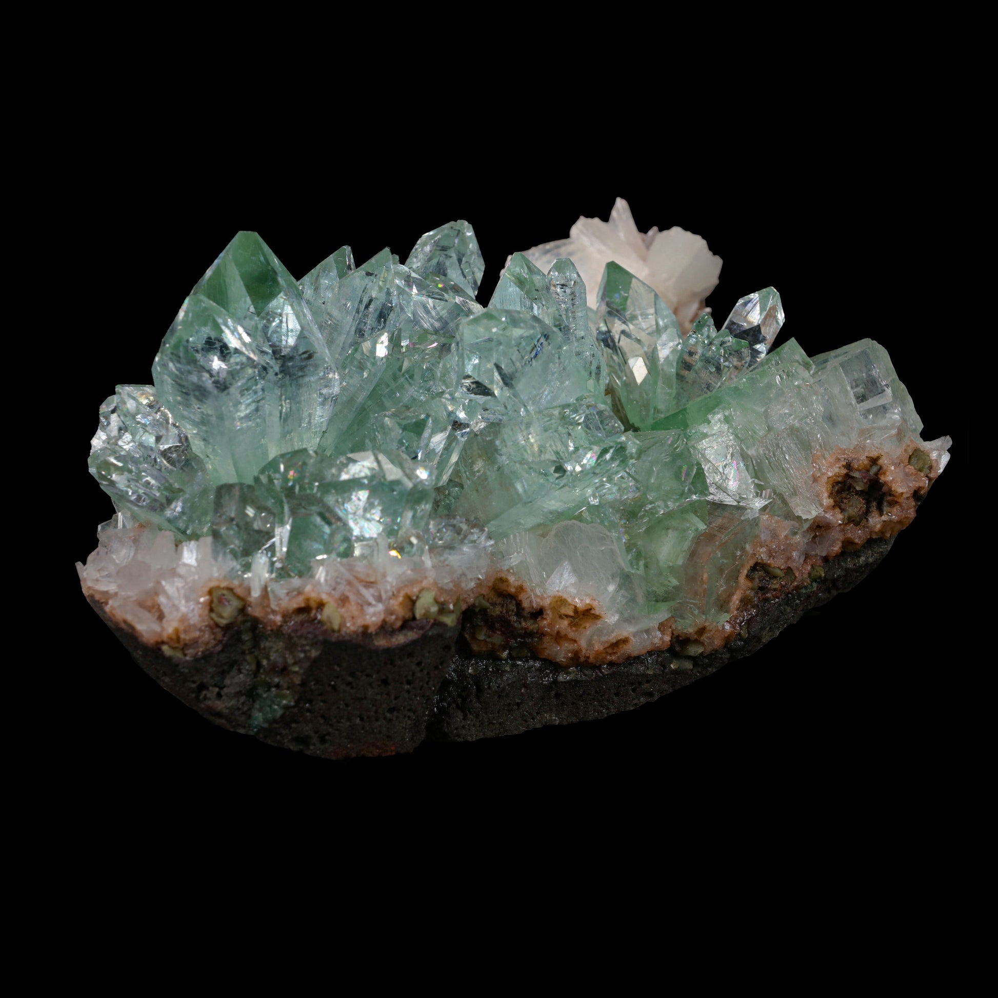 Green Apophyllite sharp terminated Natural Mineral Specimen USA # B 6932