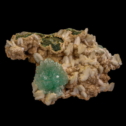 Green Apophyllite With Chalsedony Natural Mineral Specimen # B 6886