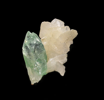 Green Apophyllite with Stilbite Natural Mineral Specimen # B 6866 Apohyllite Superb Minerals 