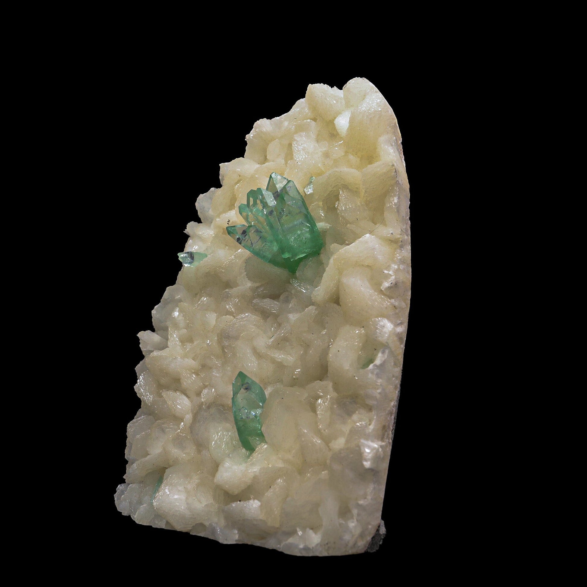 Green Apophyllite with Stilbite Natural Mineral Specimen # B 6877