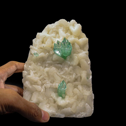 Green Apophyllite with Stilbite Natural Mineral Specimen # B 6877