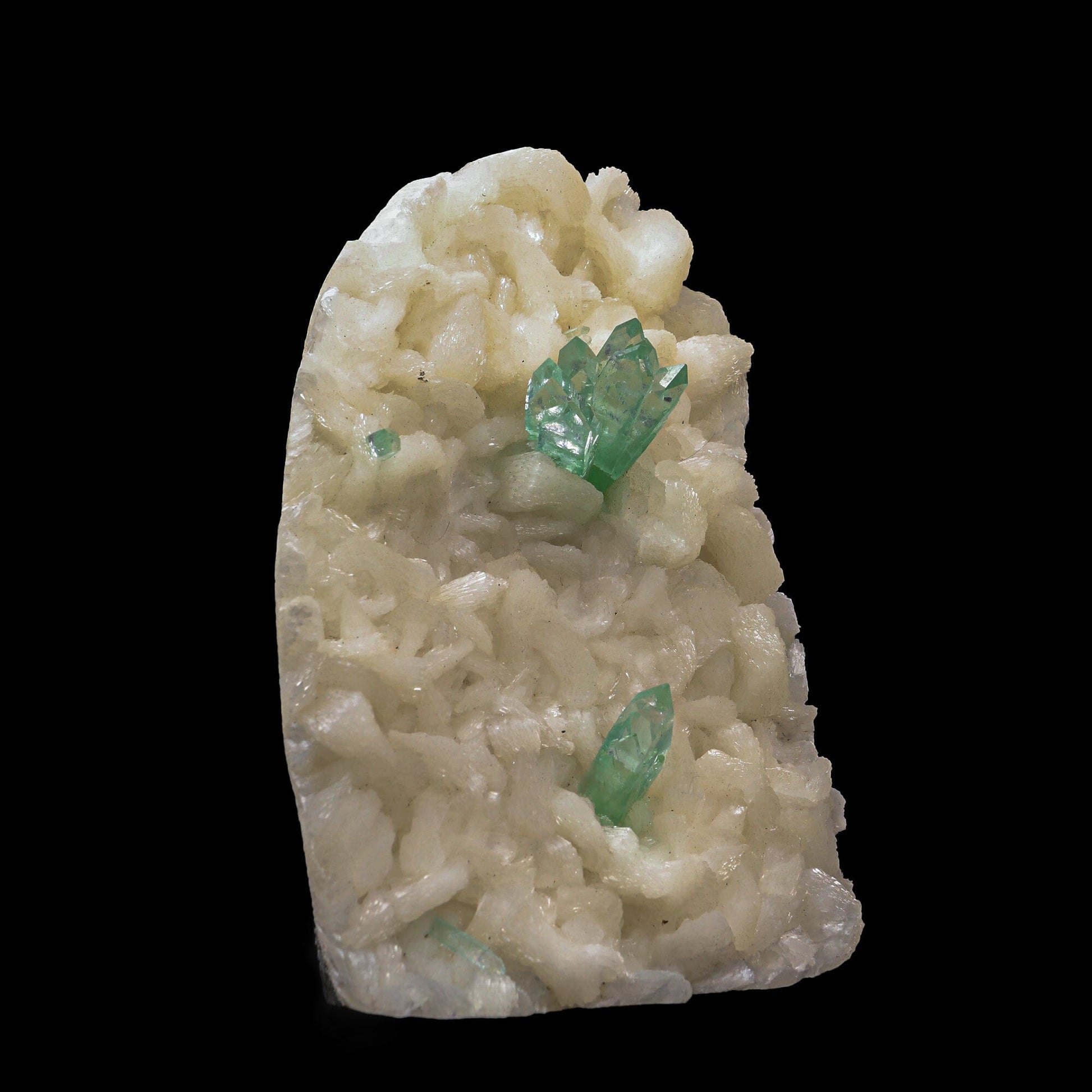 Green Apophyllite with Stilbite Natural Mineral Specimen # B 6877