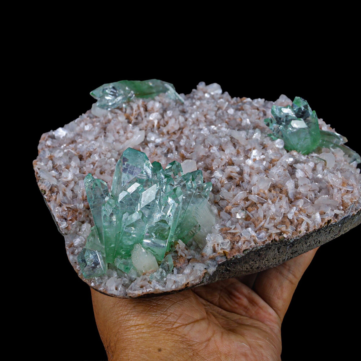 Green Floral Apophyllite sharp terminated Natural Mineral Specimen USA # B 6925