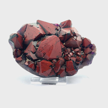 Rare Alien Amethyst with Red Hematite Natural Mineral Specimen # B 6949