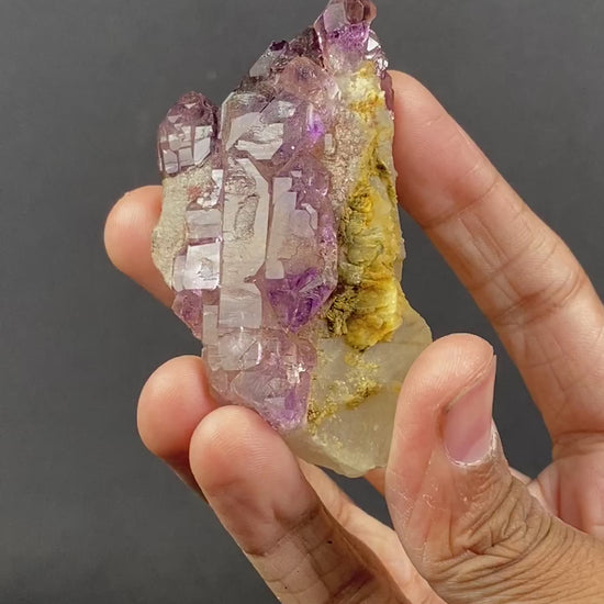 Amethyst With Quartz Natural Mineral Specimen  