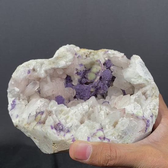 Fluorite With Quartz Natural Mineral Specimen  # B 6860