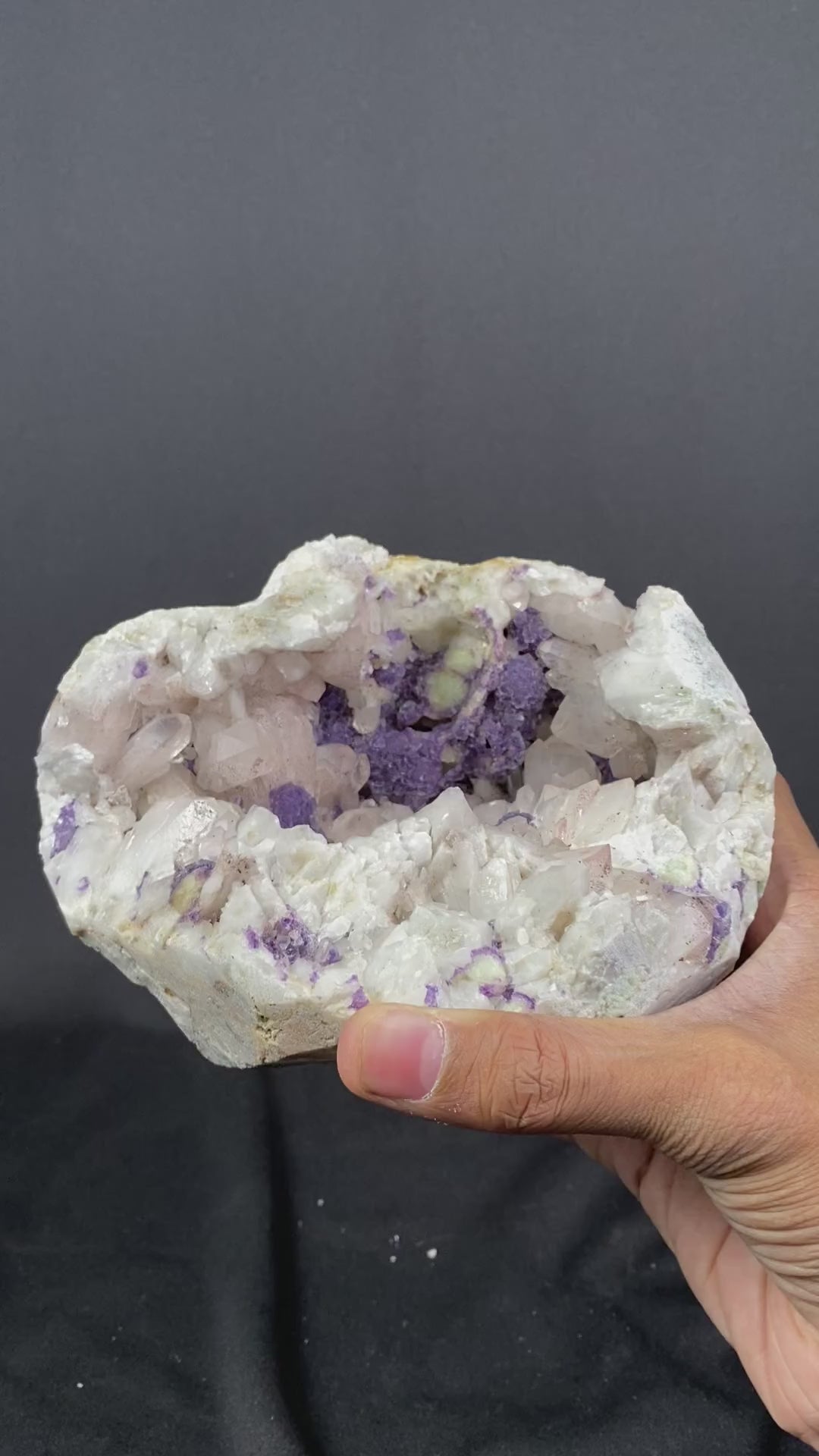 Fluorite With Quartz Natural Mineral Specimen  # B 6860