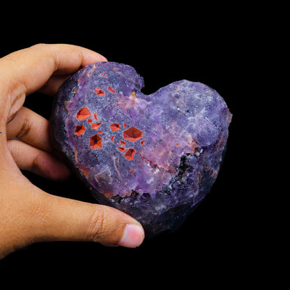 Rare Alien Amethyst with Red Hematite Natural Mineral Specimen # B 6953