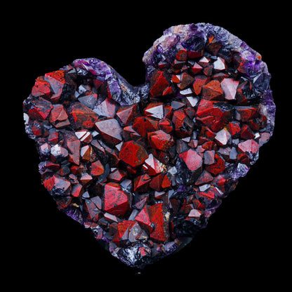 Rare Alien Amethyst with Red Hematite Natural Mineral Specimen # B 6953