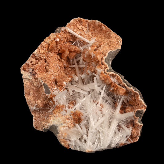 Scolecite with Heulandite in Geode Natural Mineral Specimen # B 6980