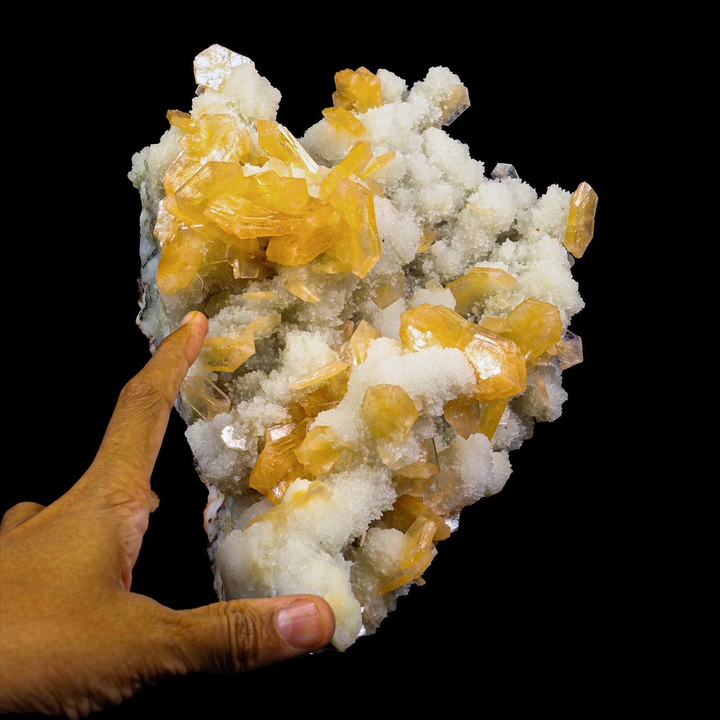 Stilbite With Chalcedony Natural Mineral Specimen # B 6897