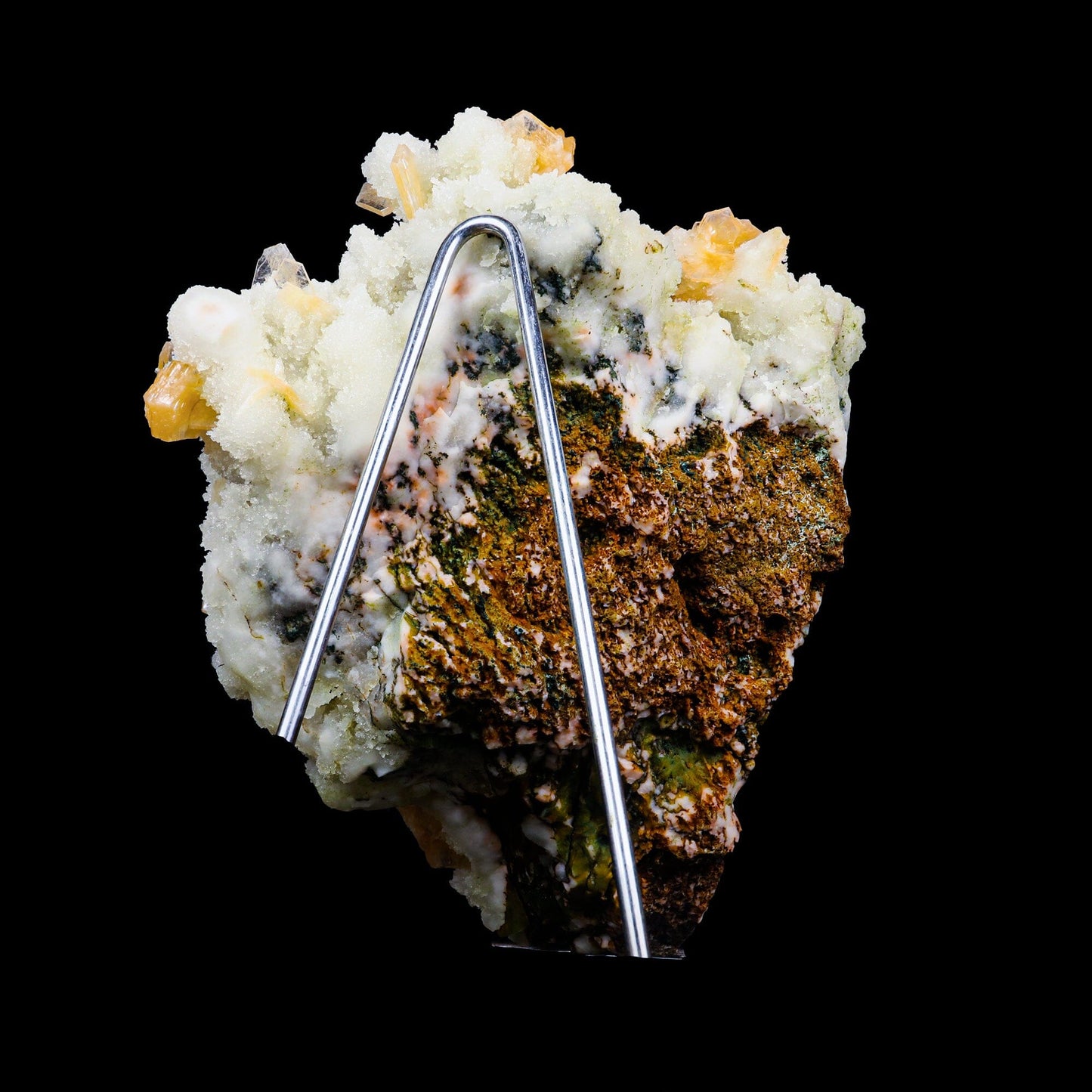 Stilbite With Chalcedony Natural Mineral Specimen # B 6897