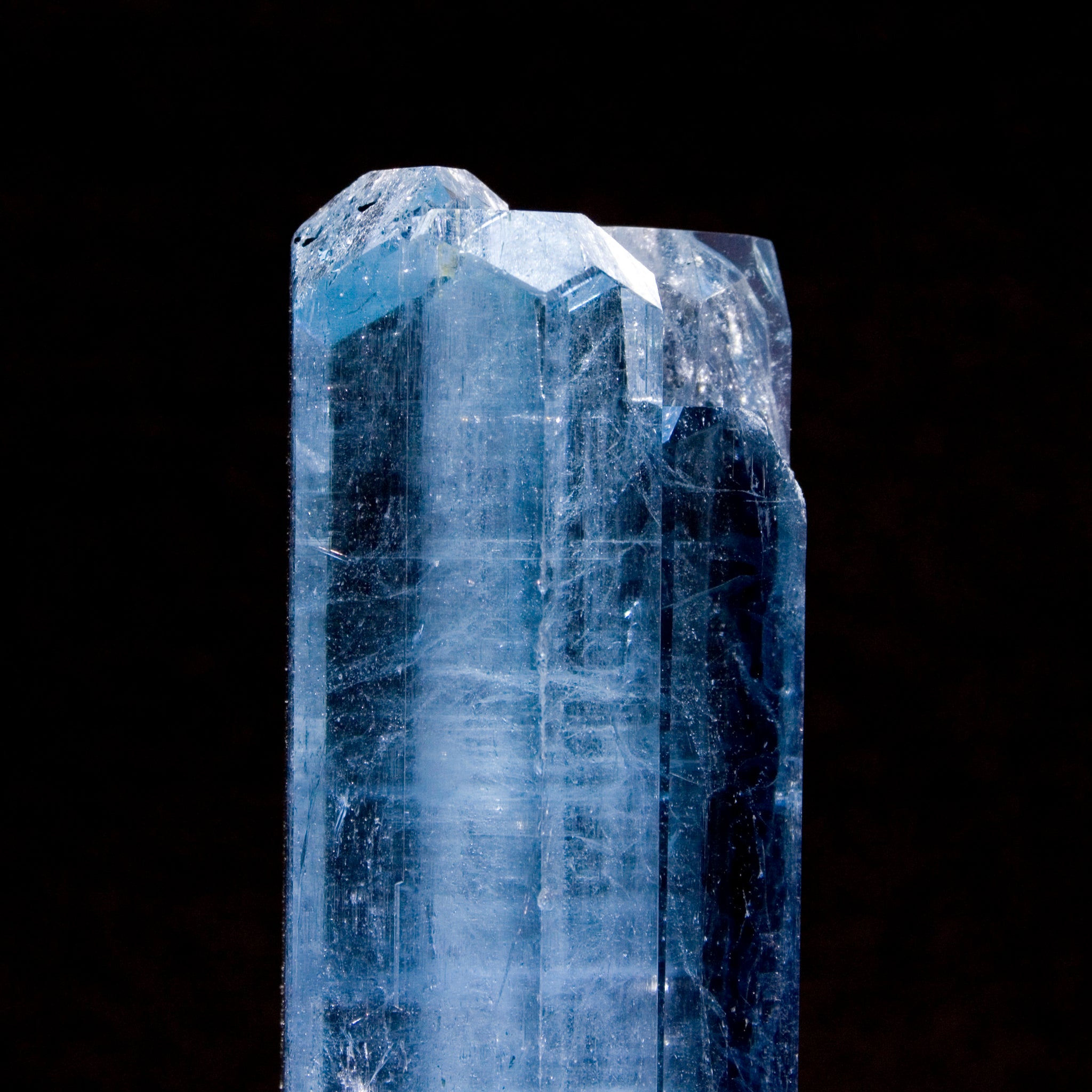 Offers Natural Terminated Blue Aquamarine Crystal with Mica Specimen (P15)