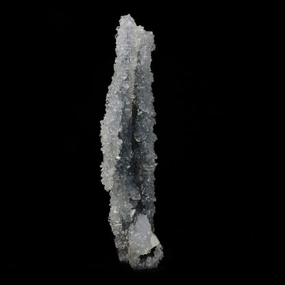 Apophyllite Crystals on Sparkling MM Quartz Stalactite Natural Mineral…  https://www.superbminerals.us/products/apophyllite-crystals-on-sparkling-mm-quartz-stalactite-natural-mineral-specimen-b-5158  Features: Apophyllite crystals, which are very glassy, gem-like, and colourless, form a remarkable and exquisite stalactite from Jalgaon.The gemmy, pyramidal crystals are water-clear to translucent, and some are doubly terminated, including the largest compound crystal.The crystals project in all directions