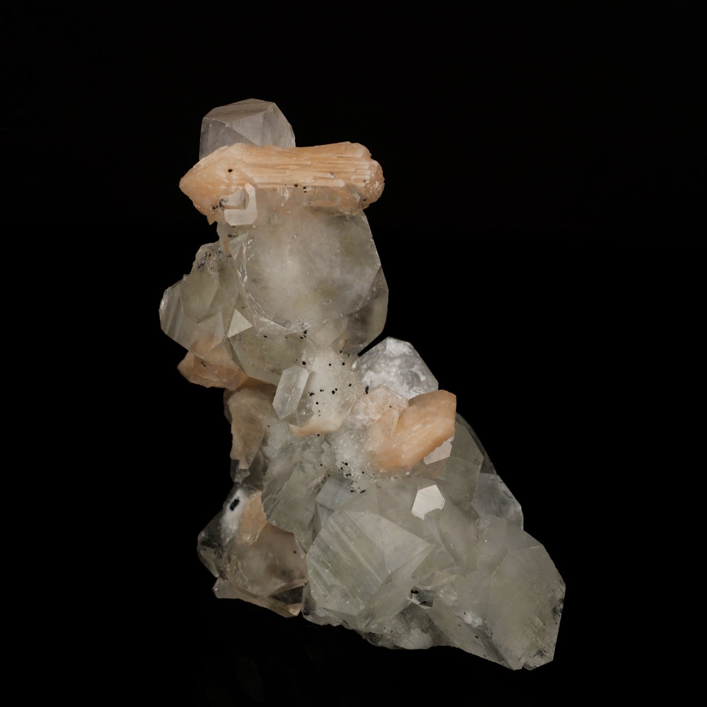 Apophyllite with Stilbite Natural Mineral Specimen # B 5603 Apophyllite Superb Minerals 