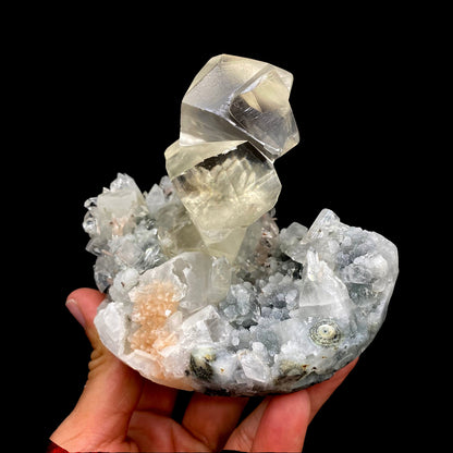 Calcite Huge Size with Apophyllite Natural Mineral Specimen DK184 Calcite Superb Minerals 