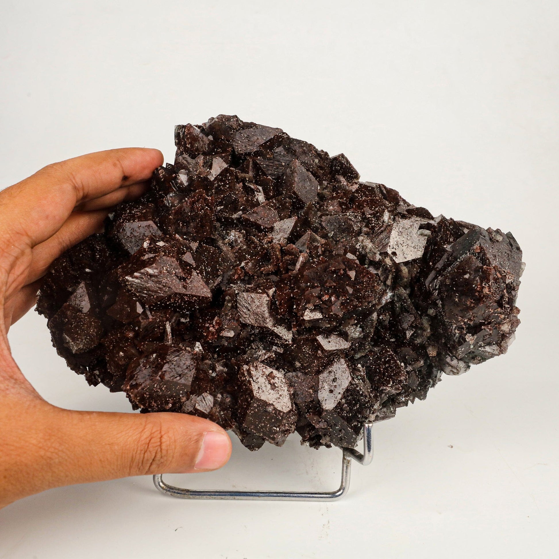 Dark Chocolate Marshy Apophyllite Free Standing dual Side Natural Mineral Specimen # B 6446 Marshy Apophyllite Superb Minerals 