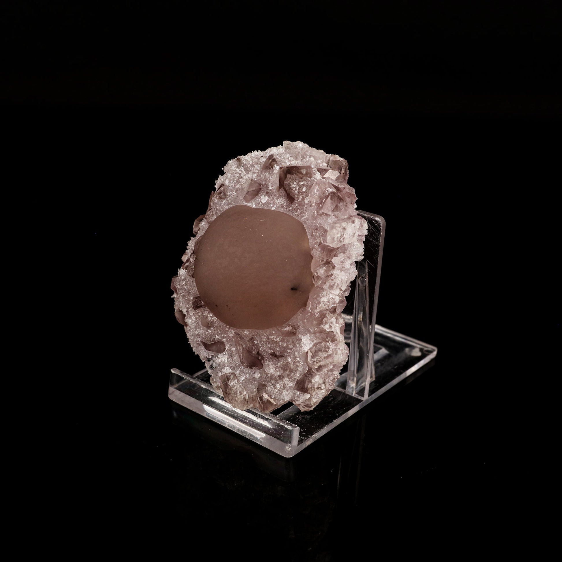 Fluorite ball on Amethyst Natural Mineral Specimen # B 6151 Fluorite Superb Minerals 