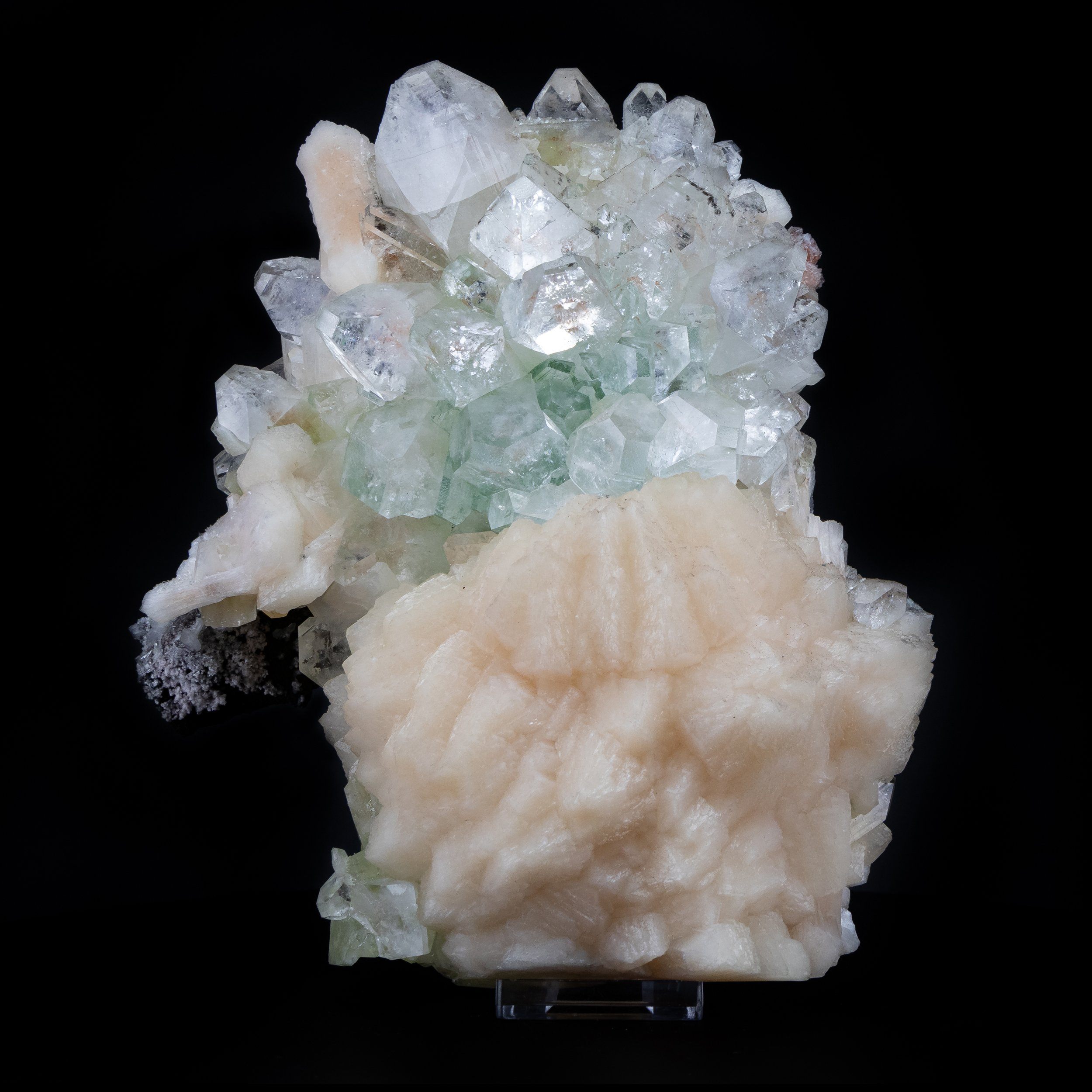 Apophyllite with stillbite 2024 large cluster